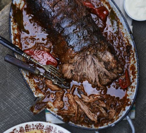 pulled beef brisket with a little chili kick